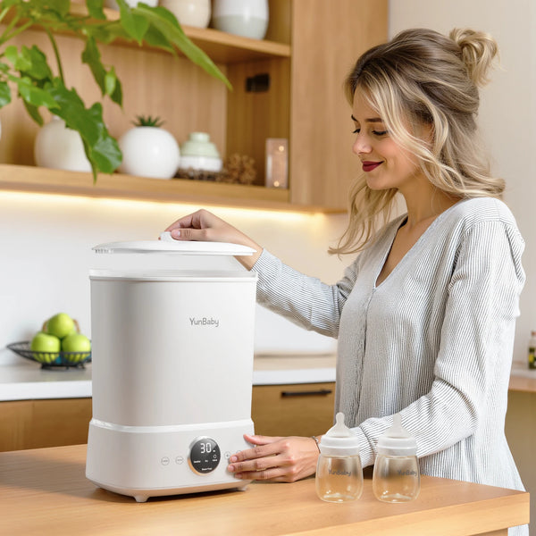 5-in-1 Baby Bottle Steamer & Dryer with One-Touch Control and Large Capacity