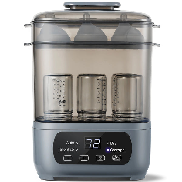 4-in-1 Baby Bottle Sterilizer & Dryer with 72-Hour Hygienic Storage and Turbo Drying